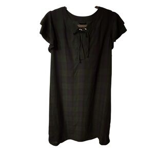Vineyard Vines Black and Green Midi Dress